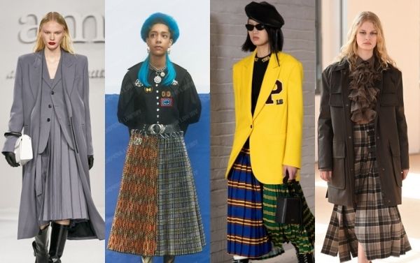 Xếp ly trong xu hướng thời trang Thu Đông 2021